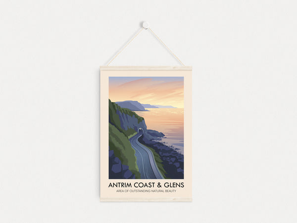 Antrim Coast And Glens AONB Travel Poster