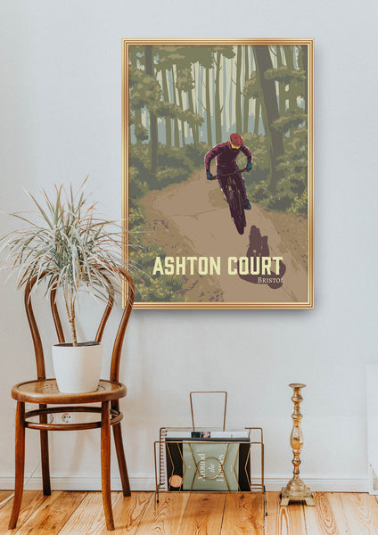 Ashton Court Mountain Biking Travel Poster
