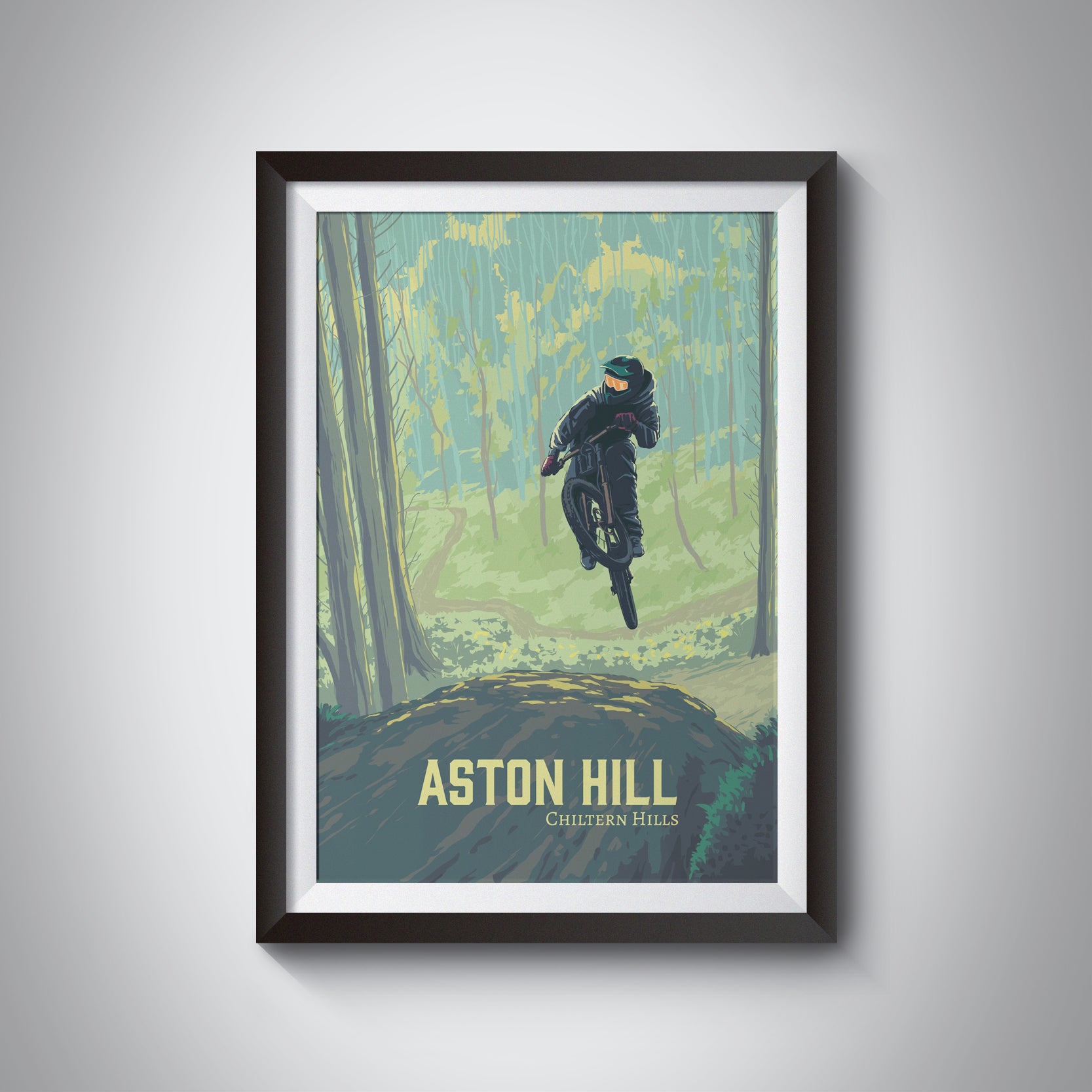 Aston Hill Mountain Biking Travel Poster