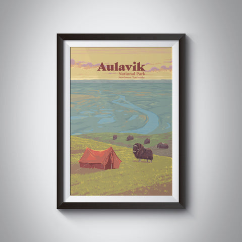 Aulavik National Park Northwest Territories Canada Travel Poster