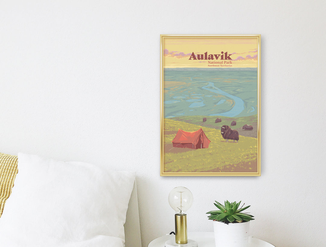 Aulavik National Park Northwest Territories Canada Travel Poster