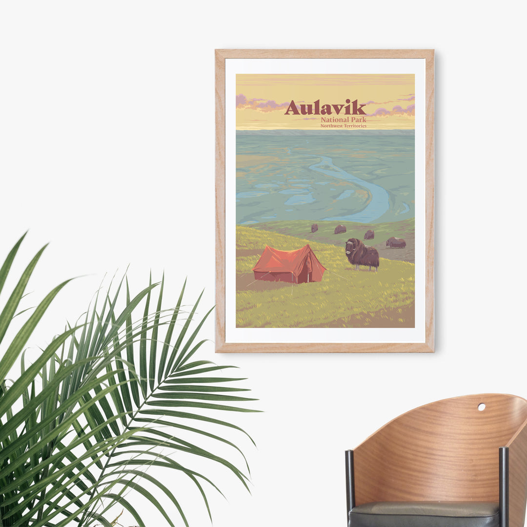 Aulavik National Park Northwest Territories Canada Travel Poster