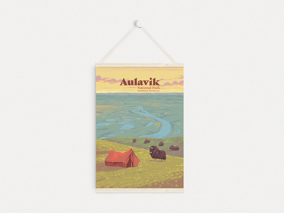 Aulavik National Park Northwest Territories Canada Travel Poster