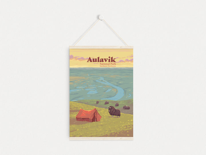 Aulavik National Park Northwest Territories Canada Travel Poster