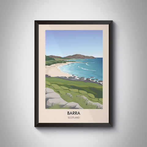 Barra Scotland Travel Poster