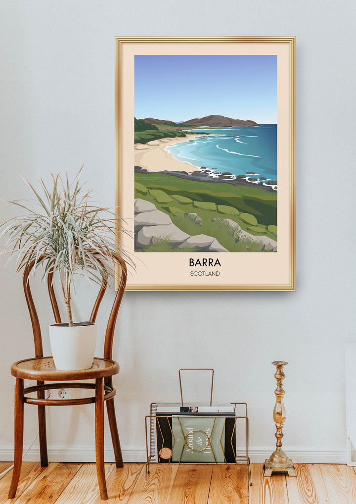 Barra Scotland Travel Poster