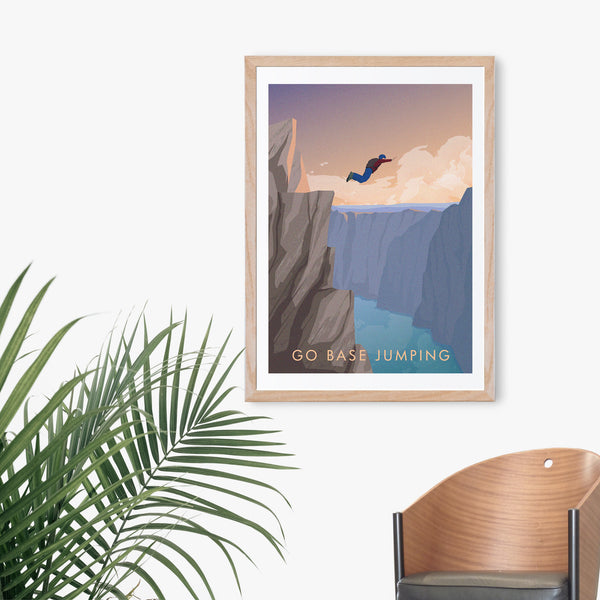 Go Base Jumping Travel Poster