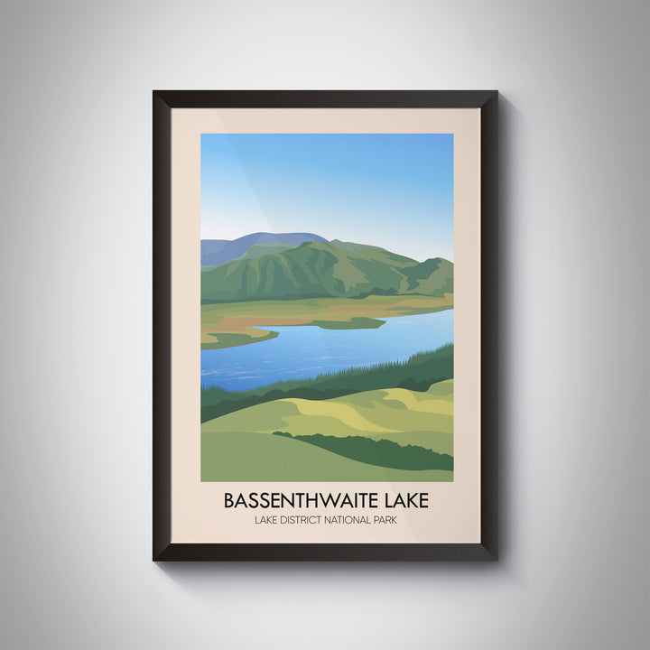 Bassenthwaite Lake District Travel Poster