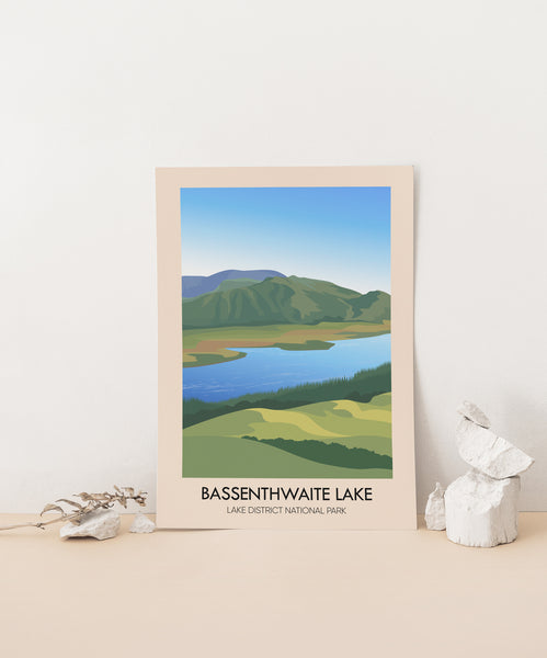 Bassenthwaite Lake District Travel Poster