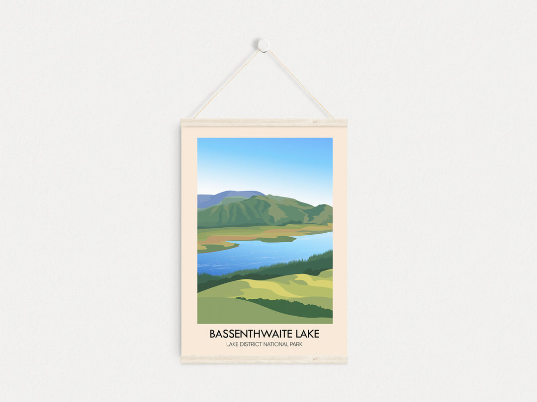 Bassenthwaite Lake District Travel Poster