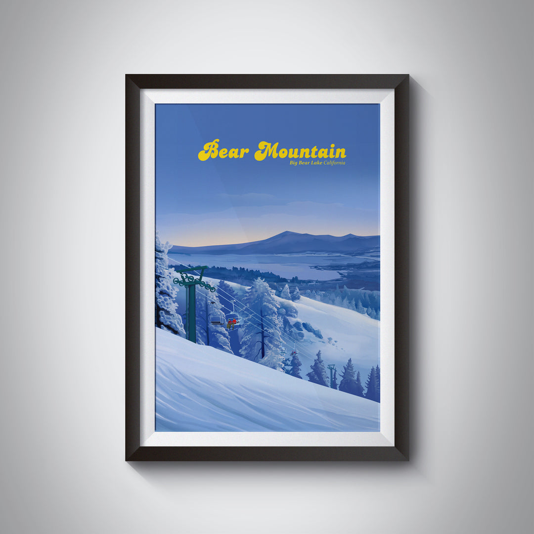 Bear Mountain Ski Resort Travel Poster