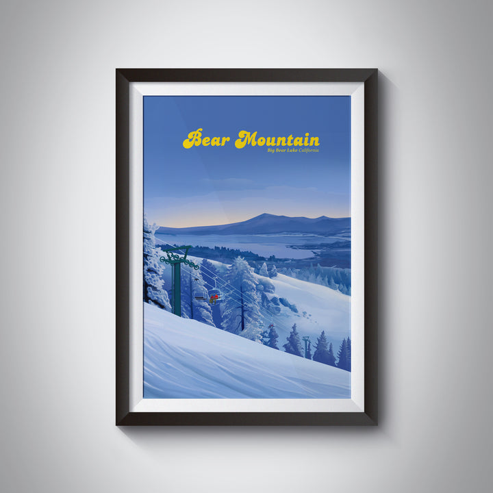 Bear Mountain Ski Resort Travel Poster