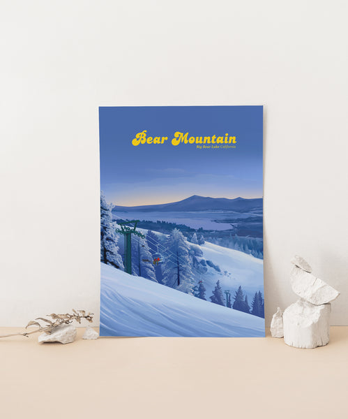 Bear Mountain Ski Resort Travel Poster