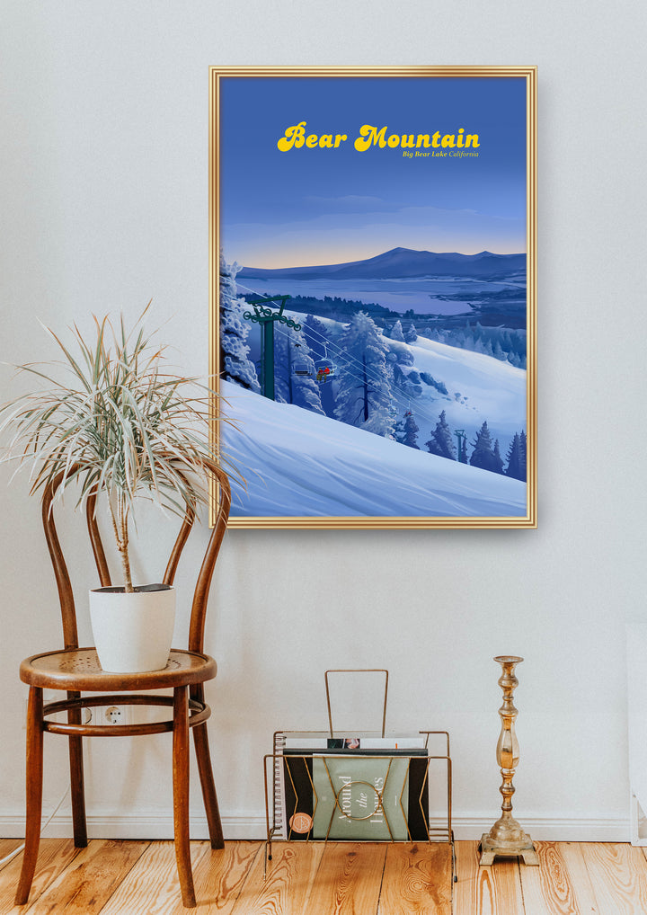 Bear Mountain Ski Resort Travel Poster