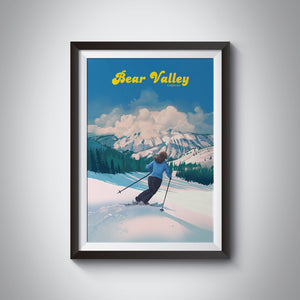 Bear Valley Ski Resort Travel Poster