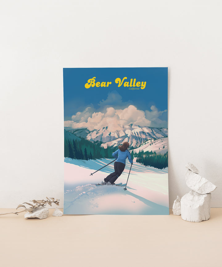 Bear Valley Ski Resort Travel Poster