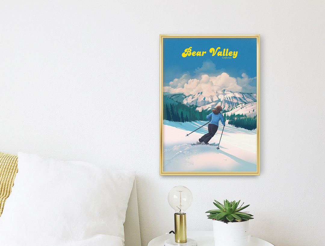 Bear Valley Ski Resort Travel Poster