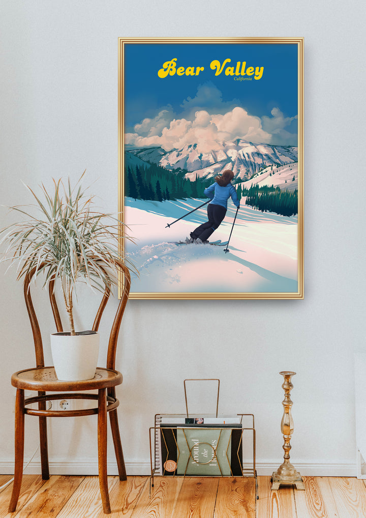 Bear Valley Ski Resort Travel Poster