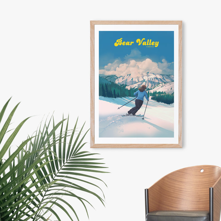 Bear Valley Ski Resort Travel Poster