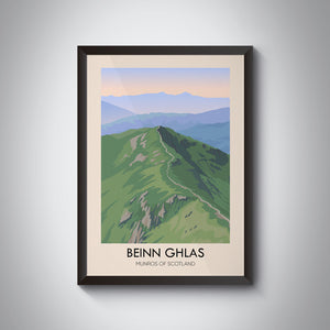 Beinn Ghlas Munros Of Scotland Travel Poster