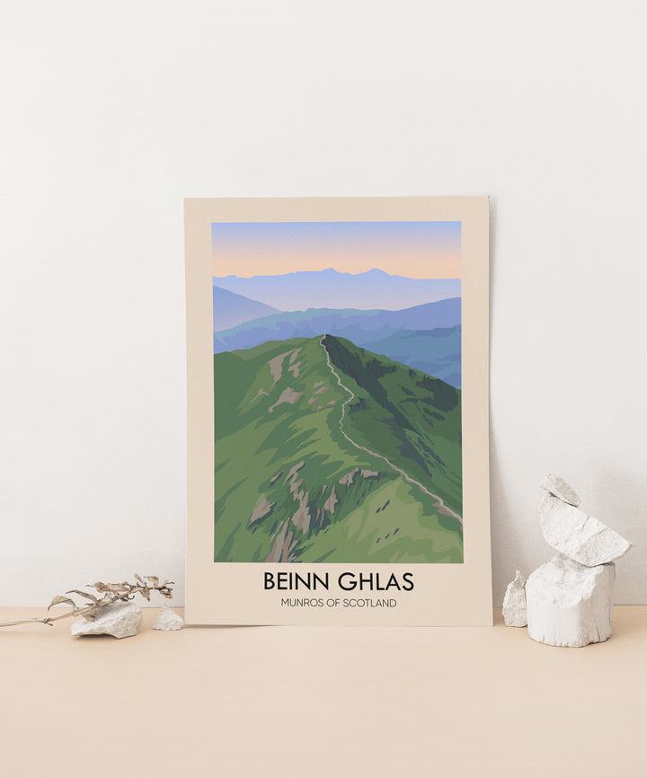 Beinn Ghlas Munros Of Scotland Travel Poster