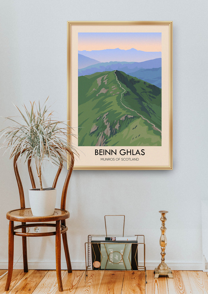 Beinn Ghlas Munros Of Scotland Travel Poster