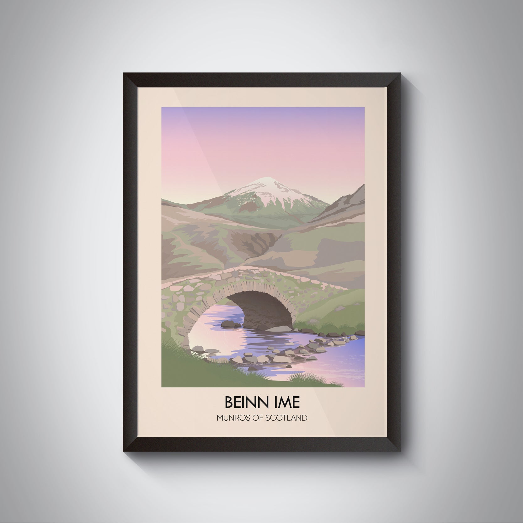 Beinn Ime Munros Of Scotland Travel Poster