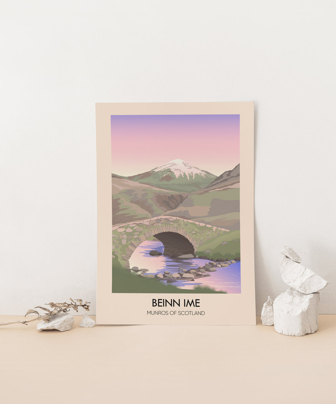 Beinn Ime Munros Of Scotland Travel Poster