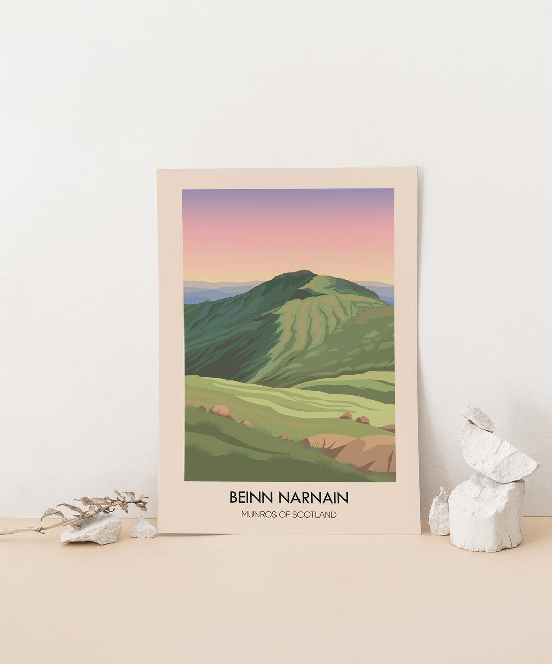 Beinn Narnain Munros of Scotland Travel Poster