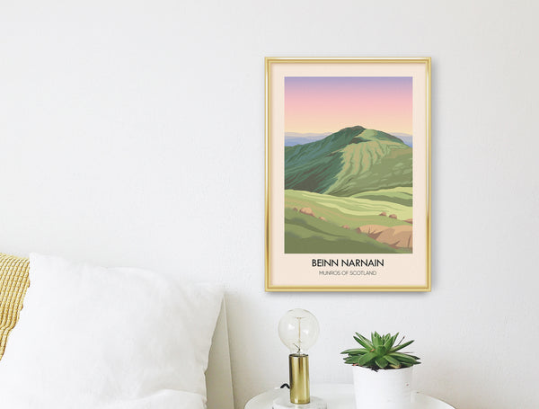 Beinn Narnain Munros of Scotland Travel Poster