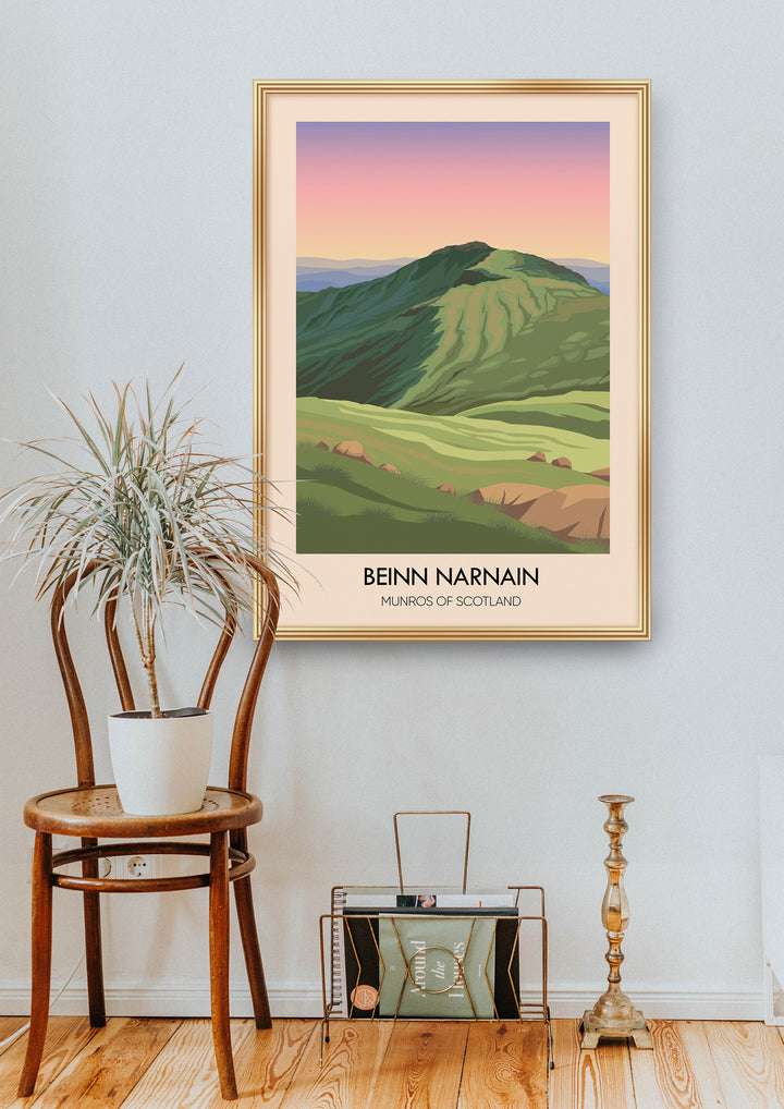 Beinn Narnain Munros of Scotland Travel Poster