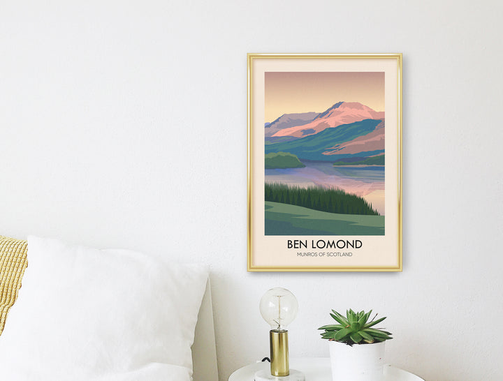 Ben Lomond Munros of Scotland Travel Poster