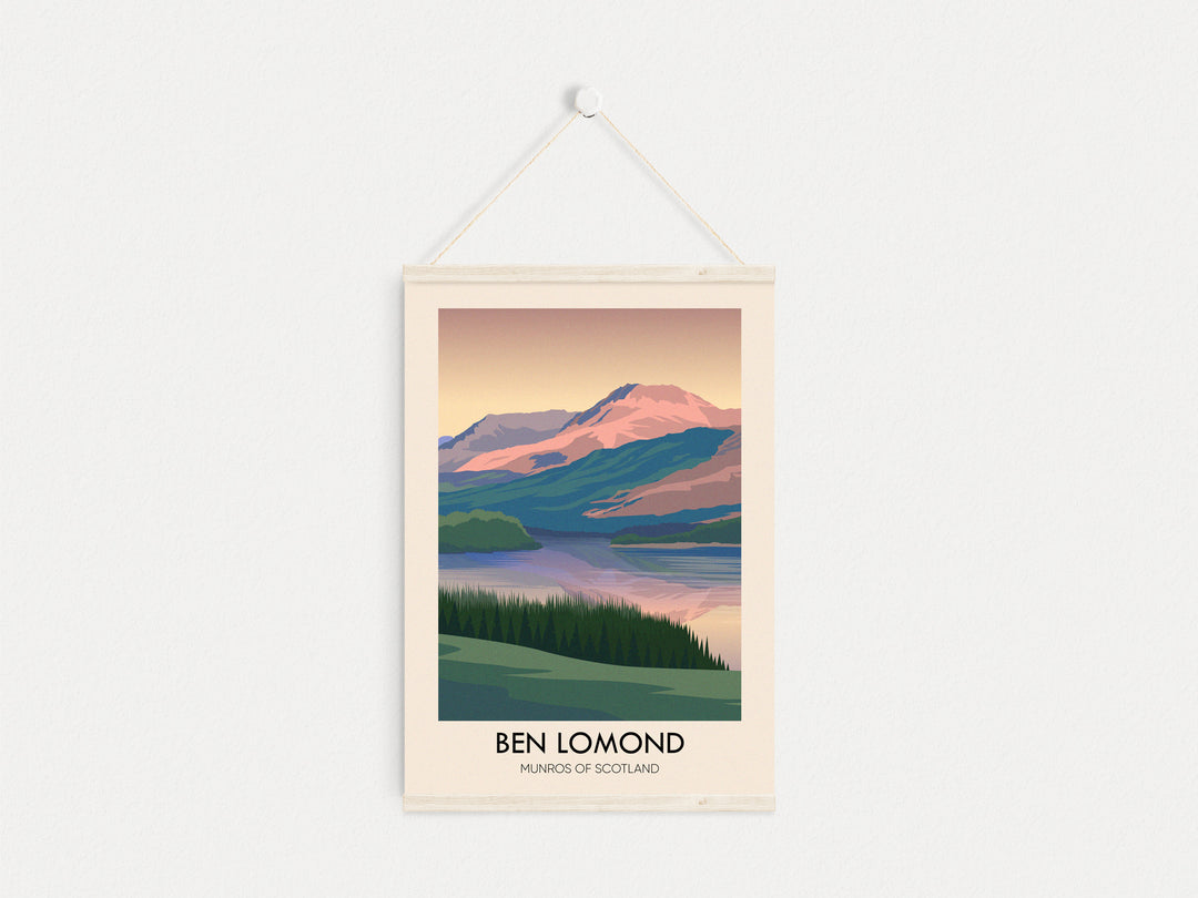 Ben Lomond Munros of Scotland Travel Poster