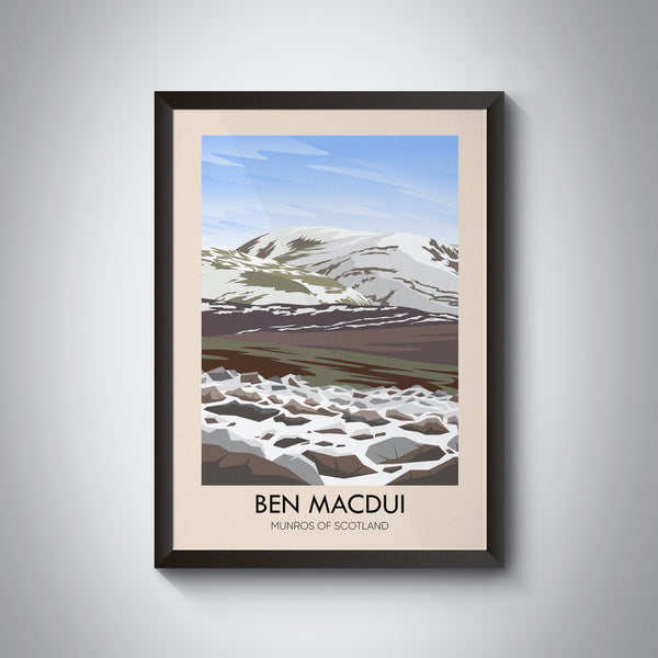 Ben Macdui Munros Of Scotland Travel Poster