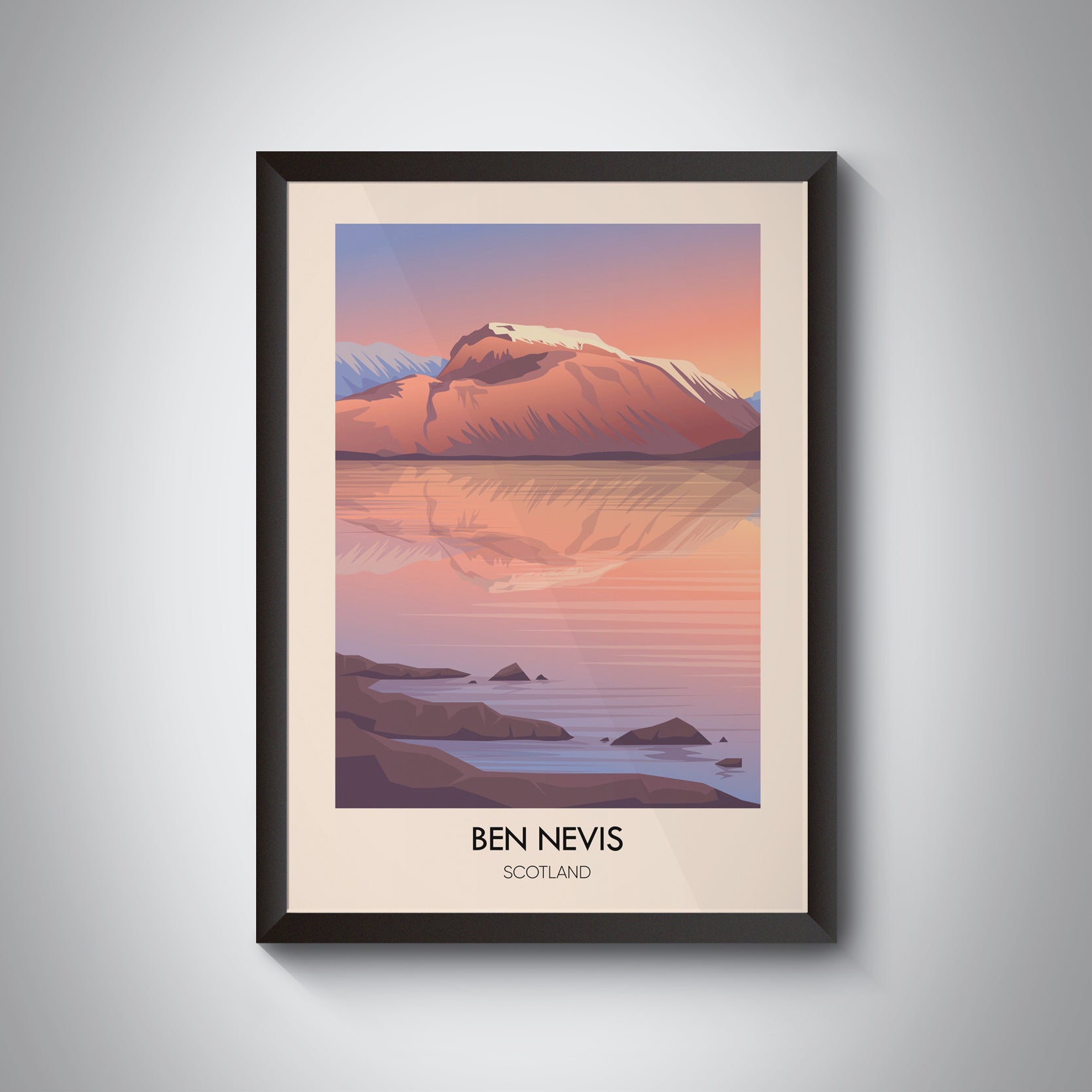 Ben Nevis Modern Travel Poster
