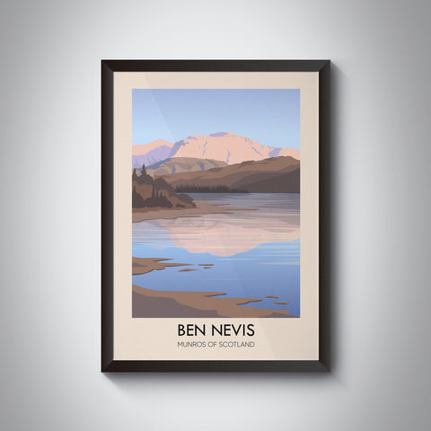 Ben Nevis Munros of Scotland Travel Poster