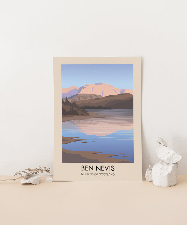 Ben Nevis Munros of Scotland Travel Poster