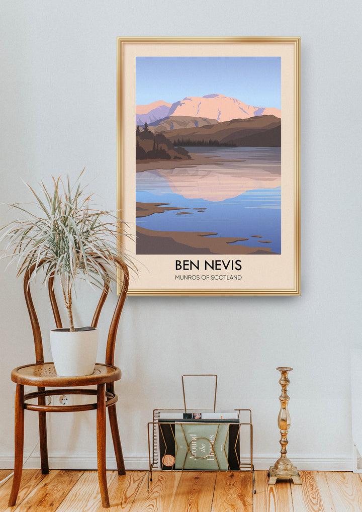 Ben Nevis Munros of Scotland Travel Poster