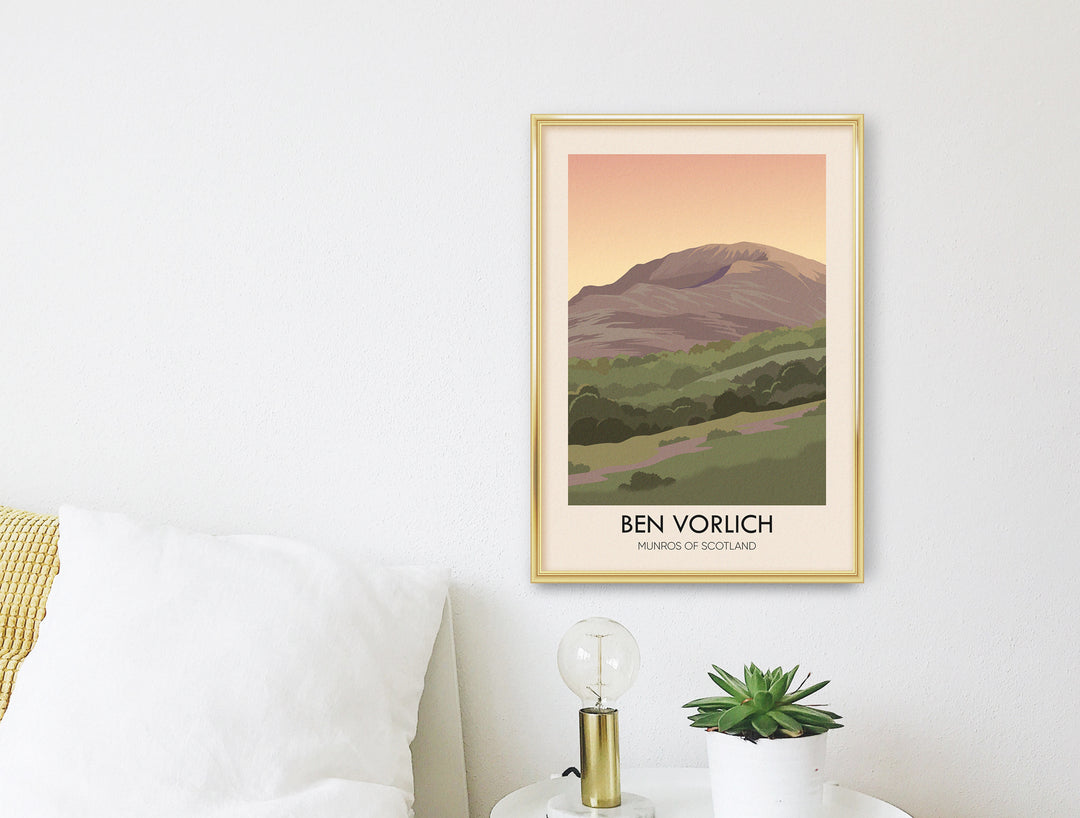 Ben Vorlich Munros Of Scotland Travel Poster