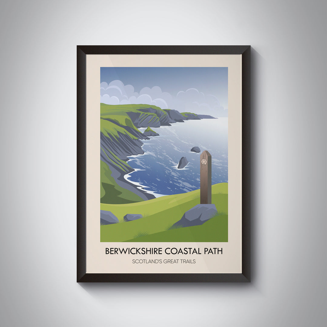 Berwickshire Coastal Path Scotland's Great Trails Poster