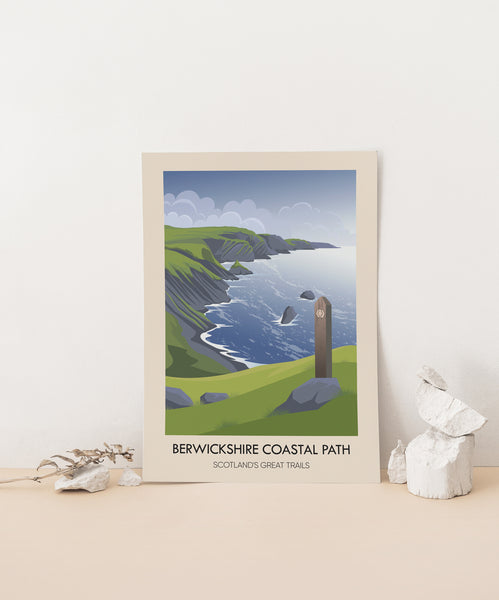 Berwickshire Coastal Path Scotland's Great Trails Poster