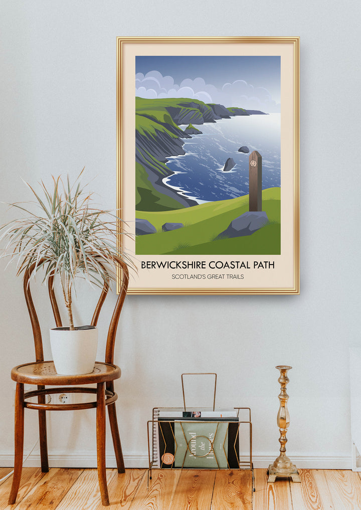 Berwickshire Coastal Path Scotland's Great Trails Poster