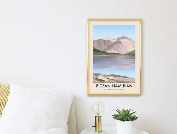 Bidean Nam Bian Munros Of Scotland Travel Poster