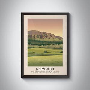 Binevenagh AONB Travel Poster