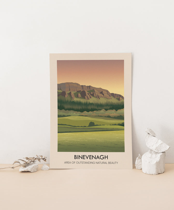 Binevenagh AONB Travel Poster