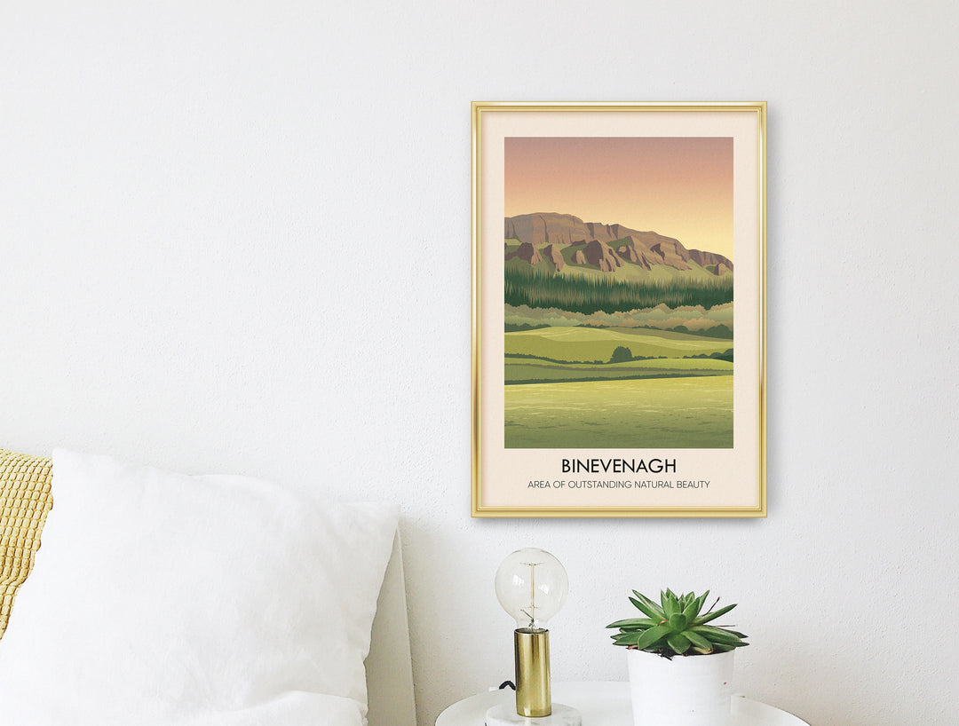 Binevenagh AONB Travel Poster