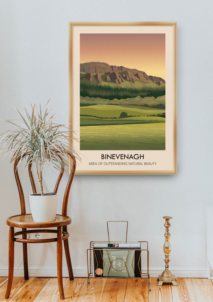 Binevenagh AONB Travel Poster