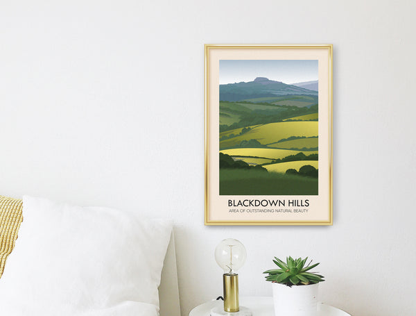 Blackdown Hills AONB Travel Poster