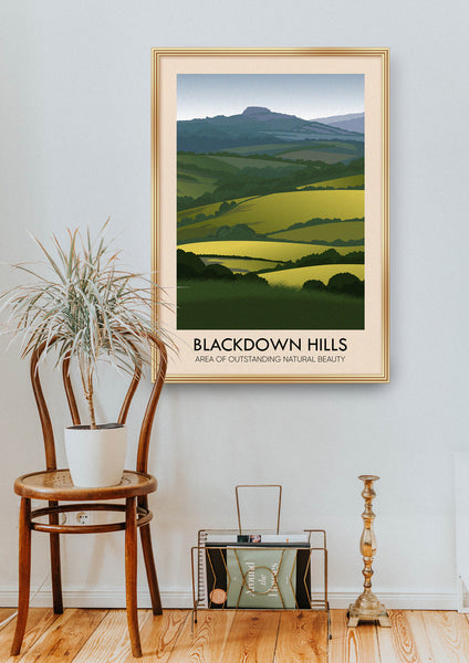 Blackdown Hills AONB Travel Poster