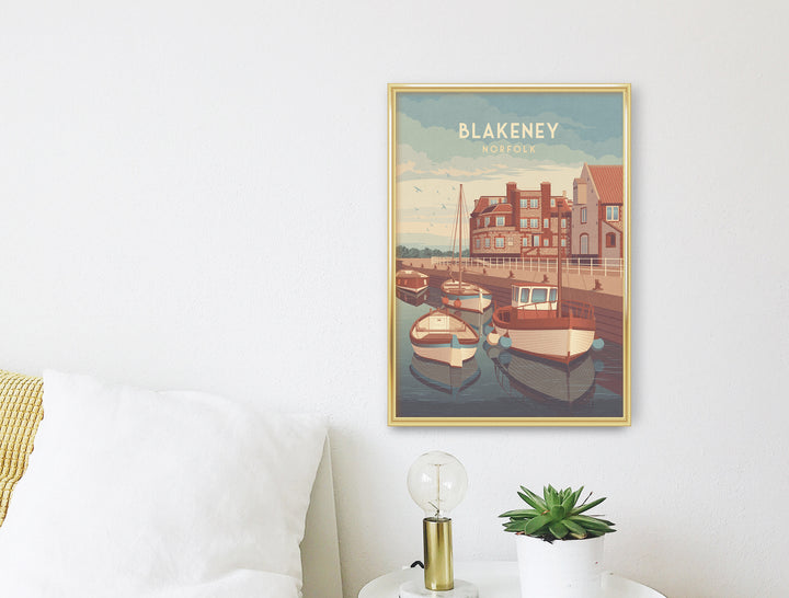 Blakeney Norfolk Seaside Travel Poster